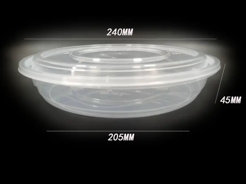 Recipiente para alimentos estilo tigela moldado por injeção de PP de 1500ml Recipiente para alimentos estilo tigela moldado por injeção de PP de 1500ml